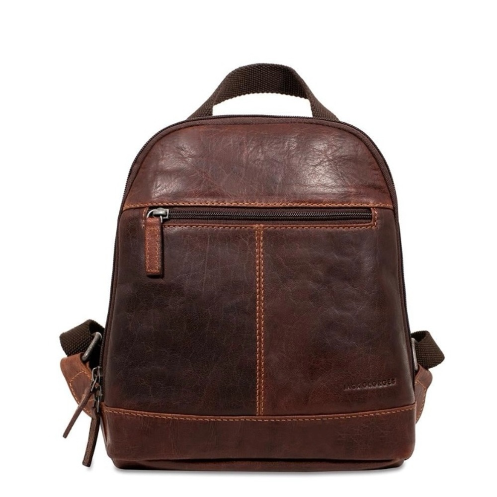 Jack Georges Voyager Mini Convertible Backpack/Crossbody Bag Brown